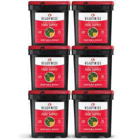 720 Serving Freeze Dried Vegetables (6, 120 serving buckets)