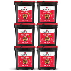 360 Serving Meat Package Includes: 6 Freeze Dried Meat Buckets