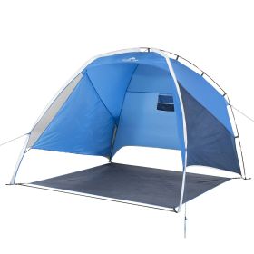 Sand Island 7.5' x 7.5' Sunshade Beach Tent, with UV Protection and Hidden Pocket