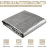 10x15ft Heavy Duty Poly Tarp/ Silver+Black