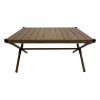 Aluminum Roll-Top Camping Table, Dark Brown