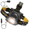 Super Bright Headlamp Adjustable Rechargeable LED Spotlight Floodlight