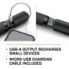 1800 Lumen Rechargeable Focusing Flashlight - IPX8 Waterproof, Black & Green