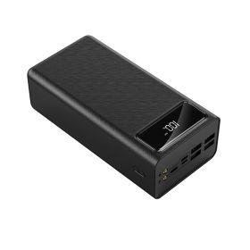 Digital Display Mobile Power High-capacity Charging Bank (Option: Black-50000mA)