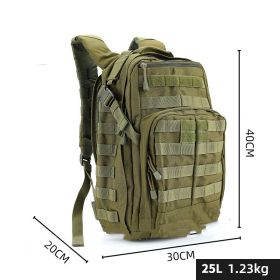 Assault Tactics Backpack Outdoor Army Fan Hiking (Color: Green)