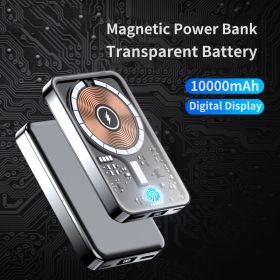 Transparent Magnetic Power Bank 22.5W Fast Charge (Option: Transparent-1pieces)