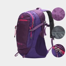 Outdoor Backpack Men's Large Capacity Professional Hiking Bag (Option: Purple-40L)