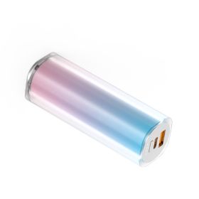 Mini Lipstick Portable Gradient Color Power Bank (Option: Blue Pink Gradient-5000mAh)