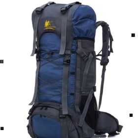 60L waTerproof hiking Cam TraveL Bag CLimBing BaCkpaCk (Color: Navy Blue)