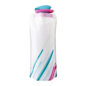 24oz Portable Foldable Sports Water Bottle For Outdoor Camping Hiking Backpacking Cycling Running (Color: White)