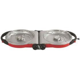 Fold N Go 2 Burner Propane Camping Stove (Color: Red)