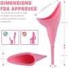 Portable Silicone Urinal For Women; Reusable; Dewable; Emergency Urinal In Car; Emergency Urinal With Hook And Catheter; With Waterproof Storage Organ