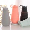 500ml Large Capacity Silicone Folding Water Bottle High Temperature Resistance Outdoor Sports Bottle Travel Portable Cup