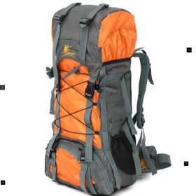 60L waTerproof hiking Cam TraveL Bag CLimBing BaCkpaCk (Color: Yellow)