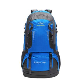 New Outdoor Mountaineering Bag High Capacity Travel Bag (Option: Blue-60L)